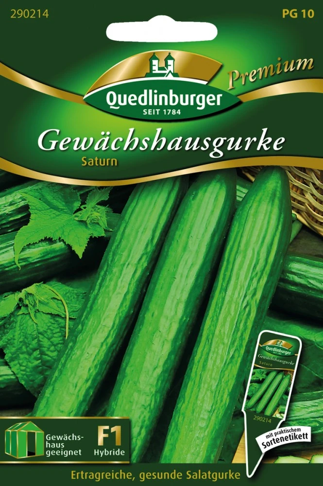 Gewächshausgurken Saturn | Gurkensamen Von Quedlinburger 3 Gewächshausgurken Saturn | Gurkensamen Von Quedlinburger