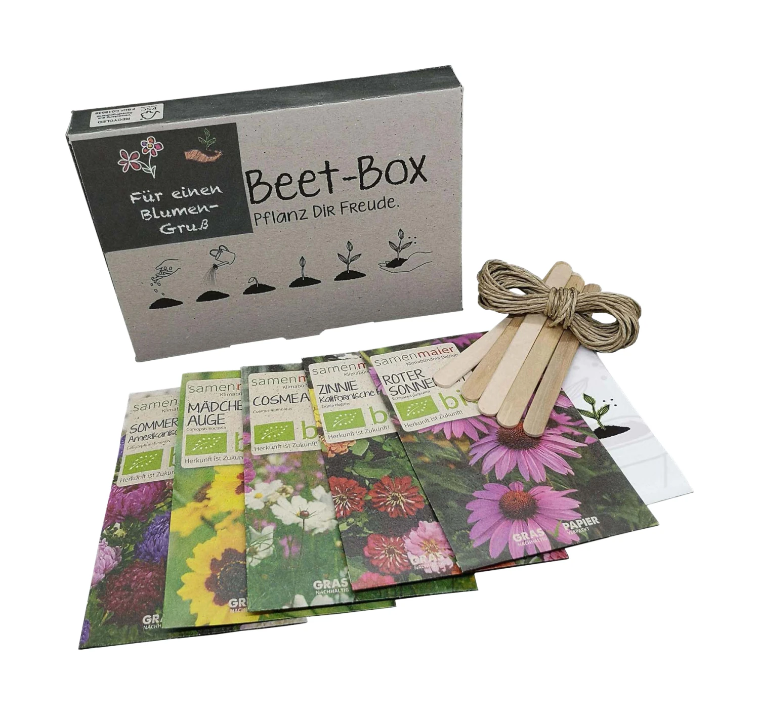 Beet-Box "Für Einen Blumengruß" | BIO Blumensamen-Sets Von Samen Maier 3 Beet-Box "Für Einen Blumengruß" | BIO Blumensamen-Sets Von Samen Maier