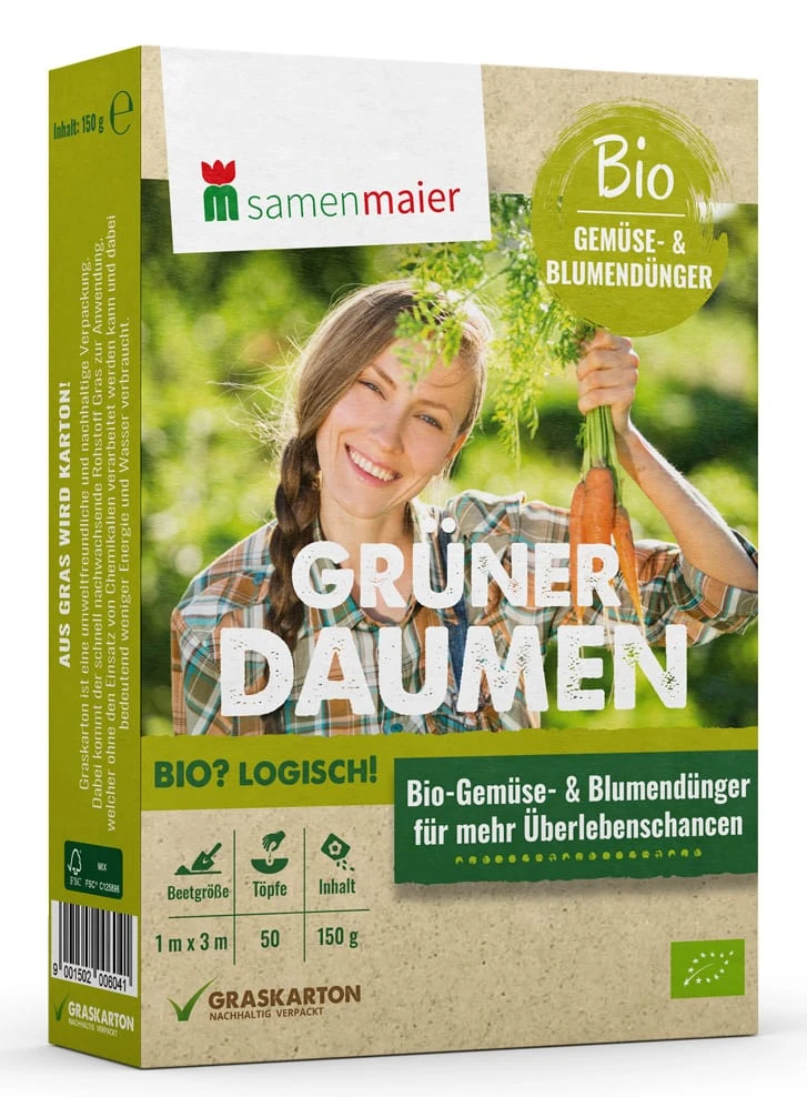 Gemüse- Und Blumendünger Grüner Daumen 150 G | Bio-Gründünger Von Samen Maier 3 Gemüse- Und Blumendünger Grüner Daumen 150 G | Bio-Gründünger Von Samen Maier