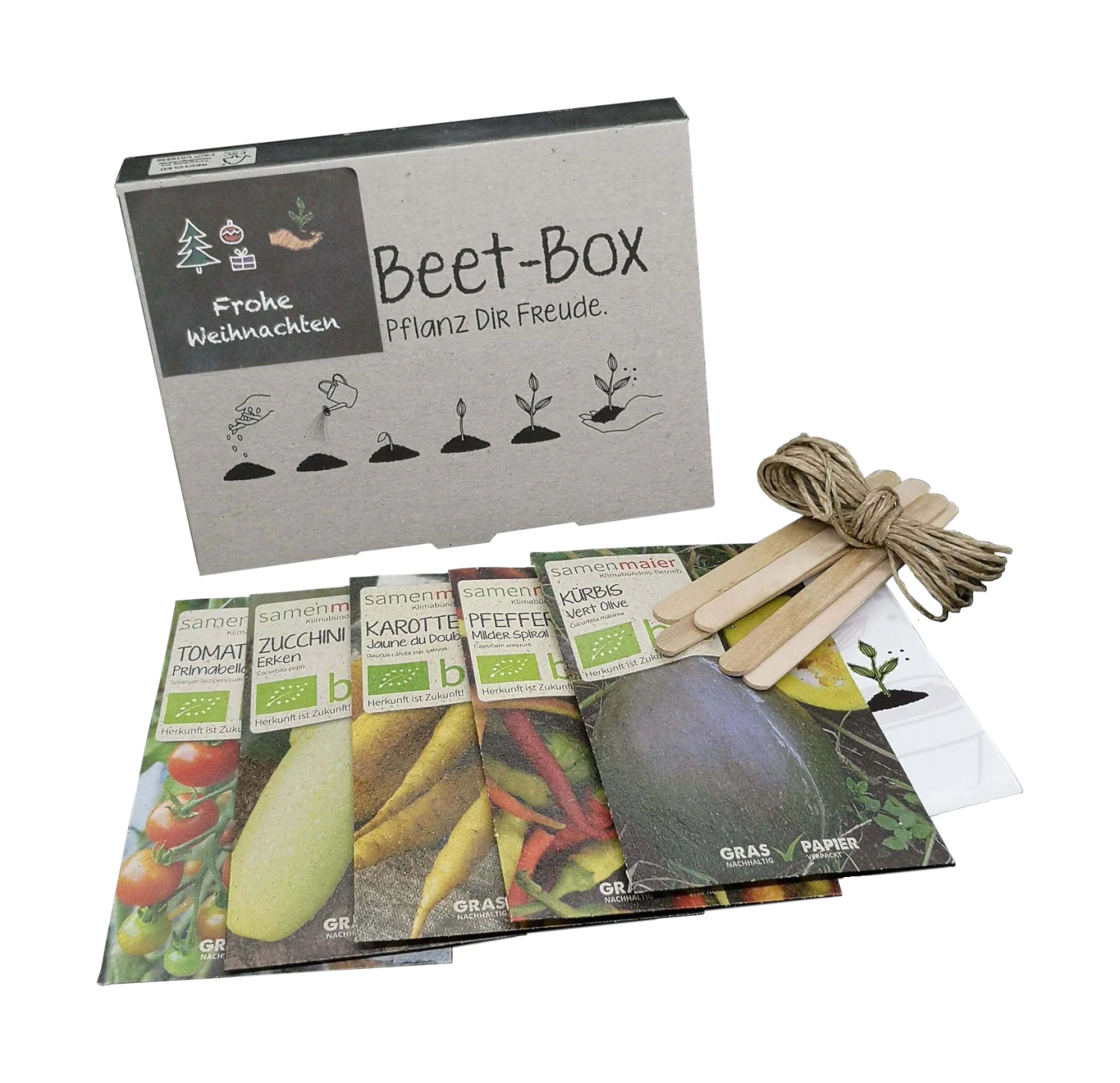 Beet - Box Frohe Weihnachten | BIO Gemüsesamen-Sets Von Samen Maier 6 Beet - Box Frohe Weihnachten | BIO Gemüsesamen-Sets Von Samen Maier – Bild 4