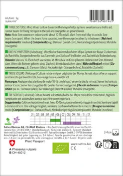 Drei Schwestern Mischung | BIO Gemüsesamen-Sets Von Sativa Rheinau 5 Drei Schwestern Mischung | BIO Gemüsesamen-Sets Von Sativa Rheinau -Compo || Elho || Pegasus Verkäufe 549754 BIO Drei Schwestern Mischung sg52 sr 1
