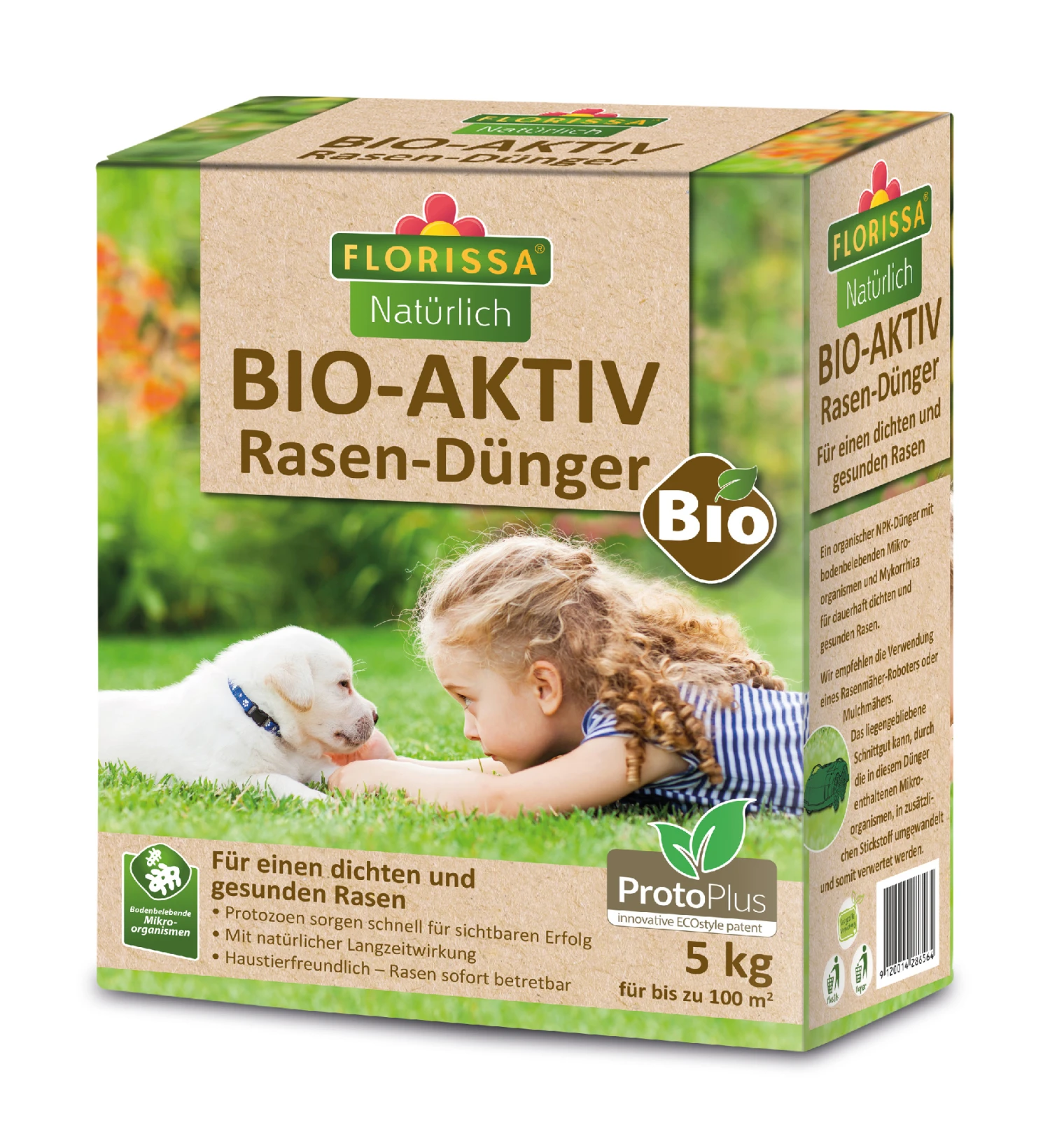 BIO-AKTIV Rasen-Dünger Mit ProtoPlus (5 Kg) | BIO Rasendünger Von Florissa 3 BIO-AKTIV Rasen-Dünger Mit ProtoPlus (5 Kg) | BIO Rasendünger Von Florissa