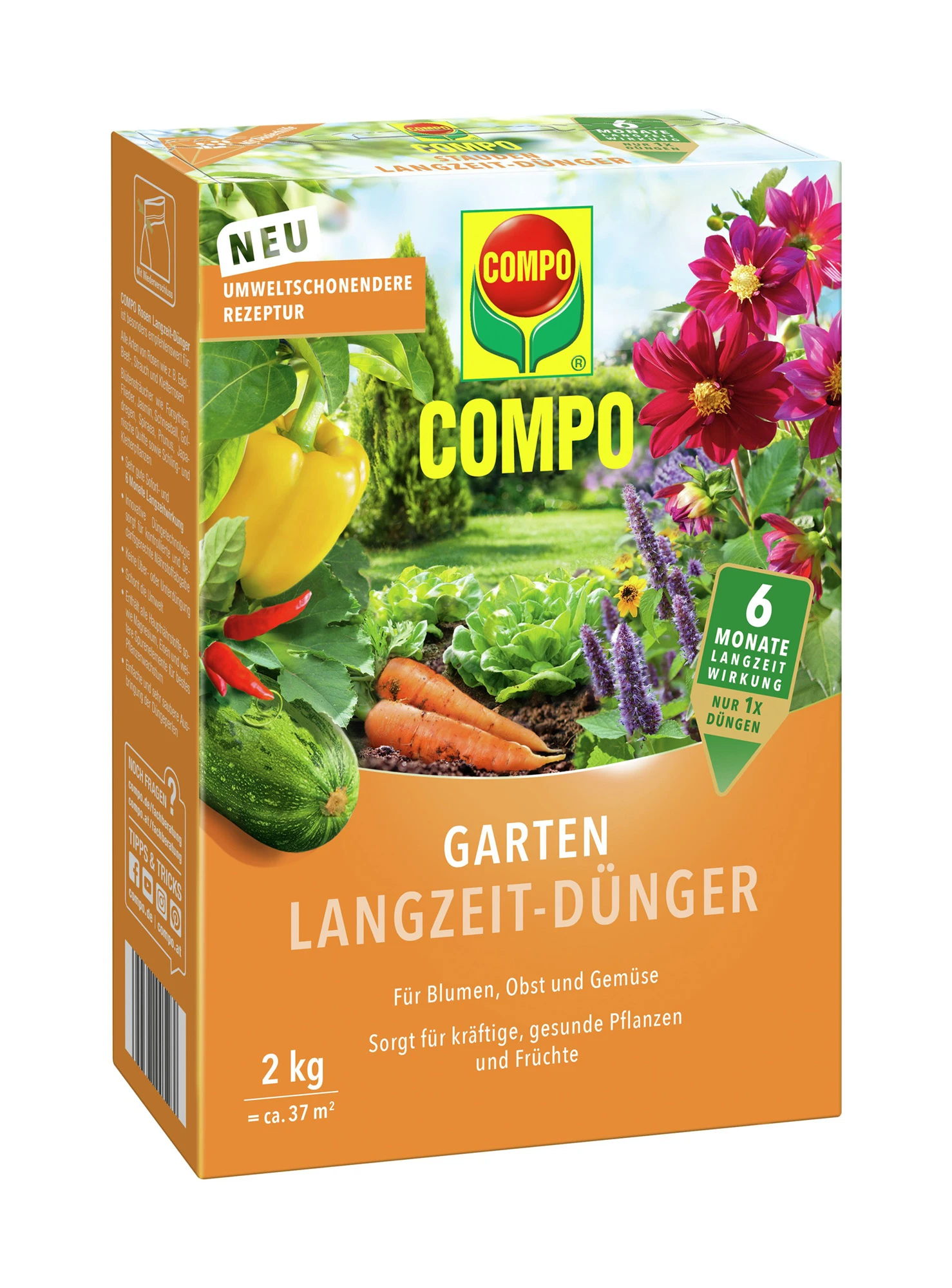 Garten Langzeit-Dünger (2 Kg) | Dünger Von COMPO 3 Garten Langzeit-Dünger (2 Kg) | Dünger Von COMPO