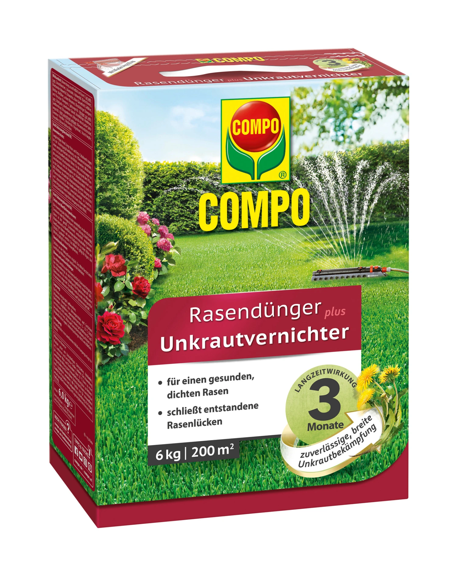 Rasendünger Plus Unkrautvernichter (6 Kg) | Dünger Von COMPO 3 Rasendünger Plus Unkrautvernichter (6 Kg) | Dünger Von COMPO