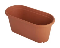 60 Cm Ovaler Blumentrog Terrakotta | Töpfe Von Clever Pots