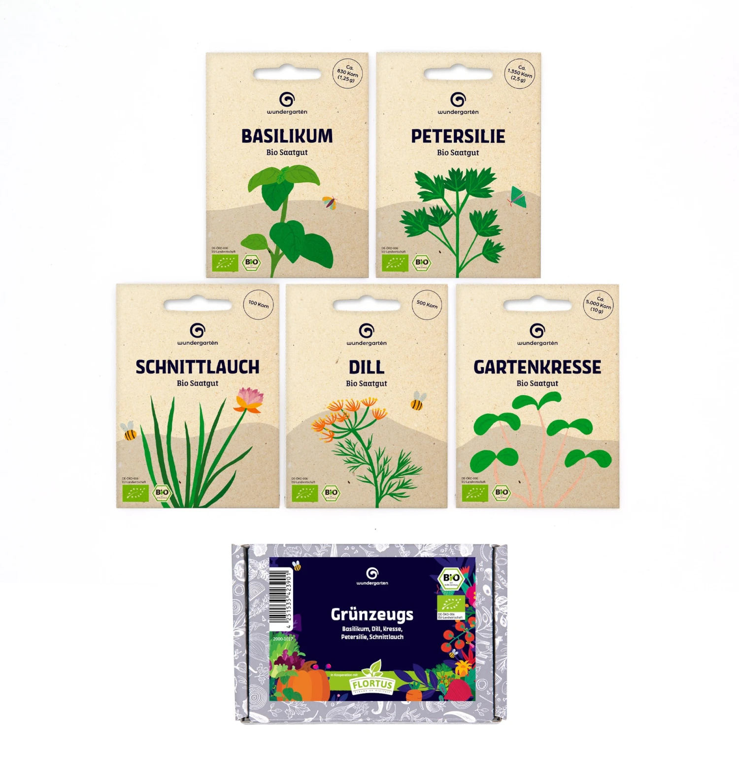 Grünzeugs Set | BIO Gemüsesamen-Sets Von Wundergarten 3 Grünzeugs Set | BIO Gemüsesamen-Sets Von Wundergarten